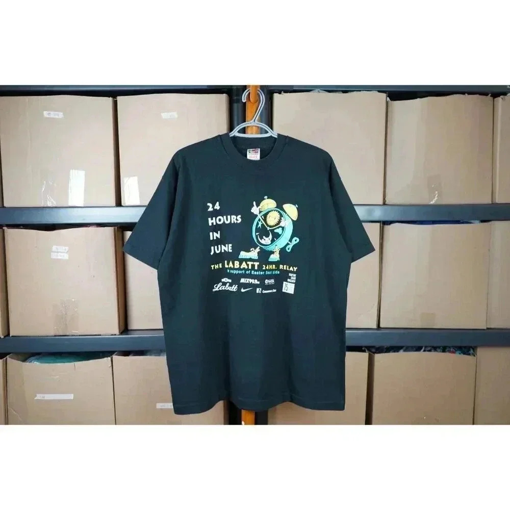 Black Vintage Labatt Event Tshirt Men's XL 100% Cotton #463